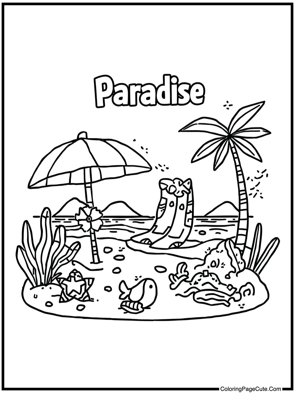 with "Paradise" Text