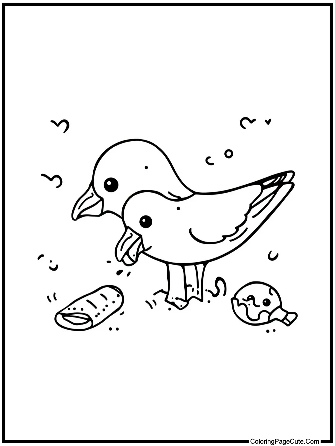 with a Seagull Stealing Food