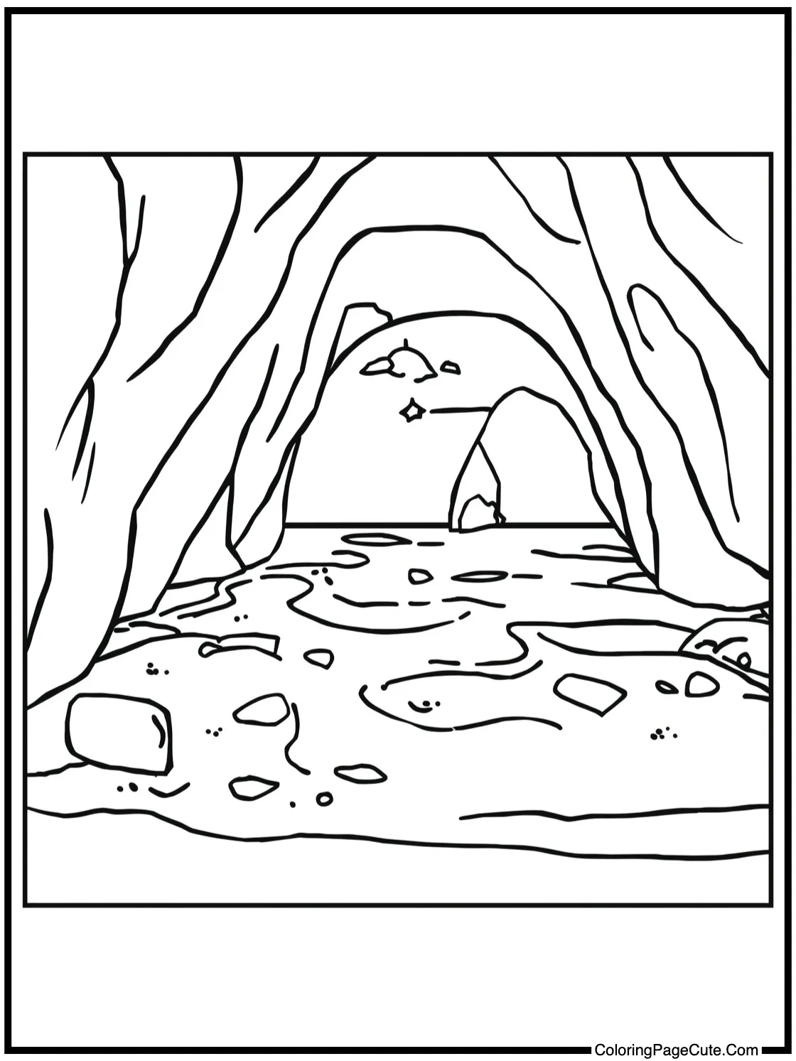 with a Cave on the Beach