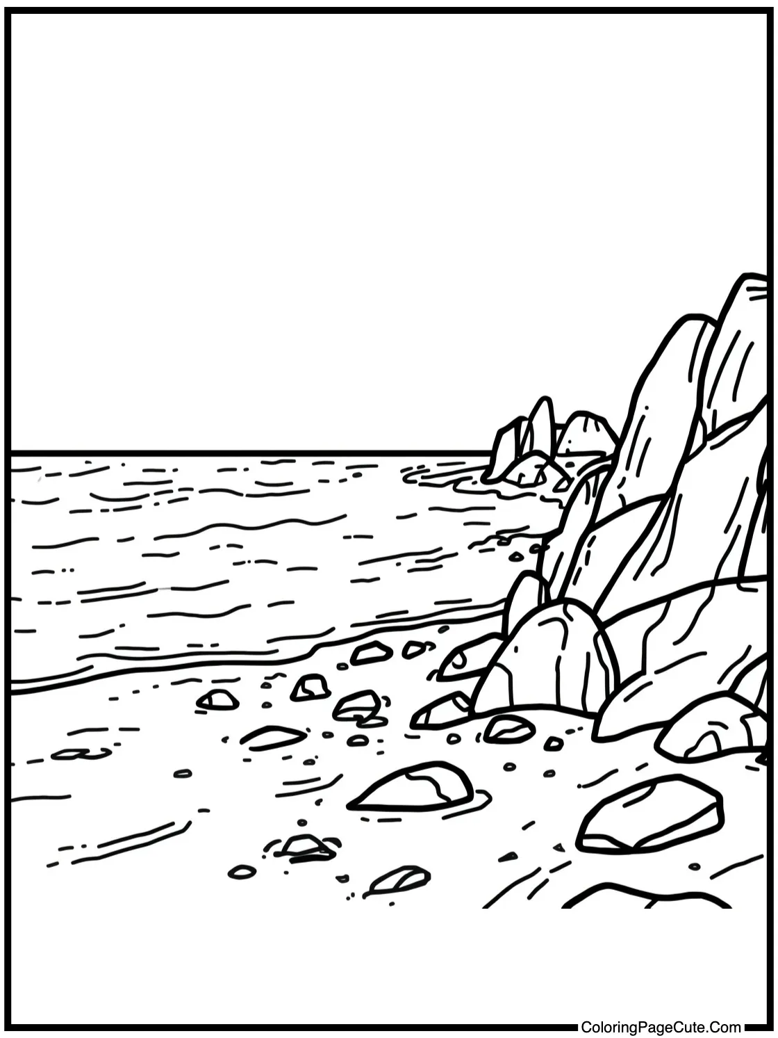 with a Rocky Shoreline