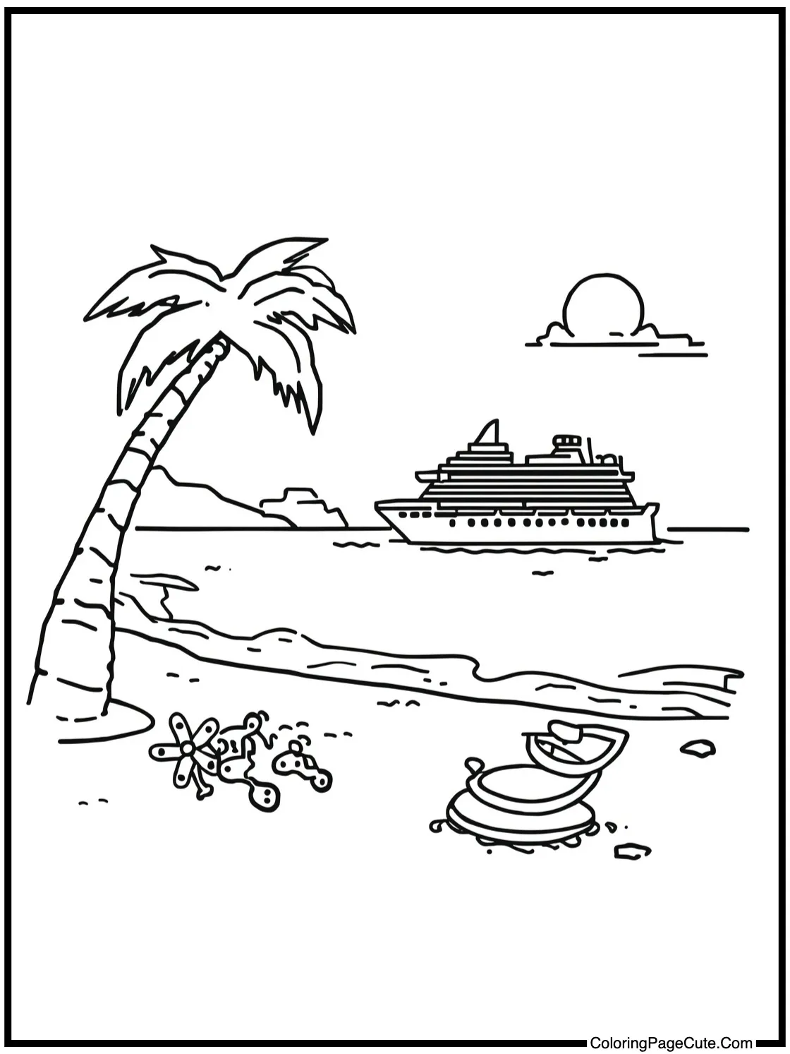 with a Distant Cruise Ship