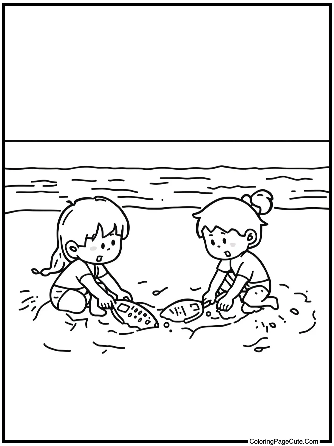 with Kids Playing in Sand