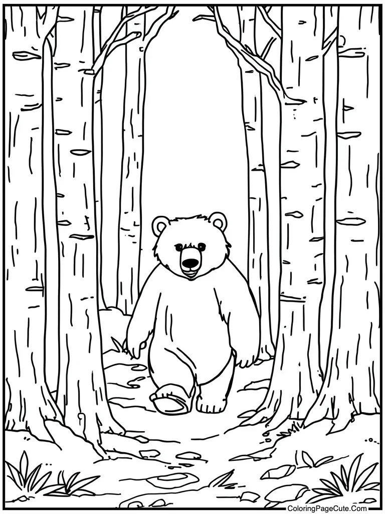 Walking through thick woods