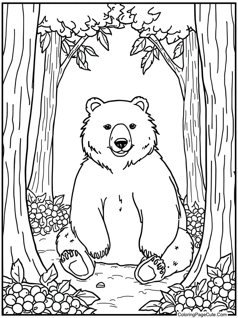 Sitting near berry bush