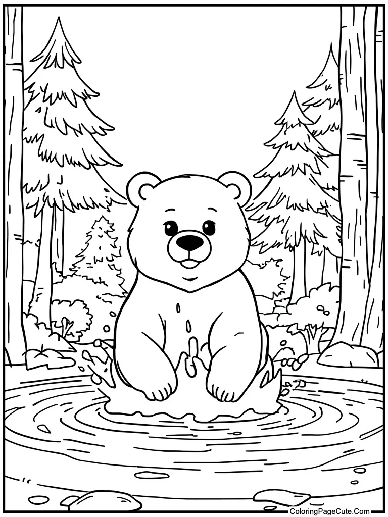 Splashing in cool water