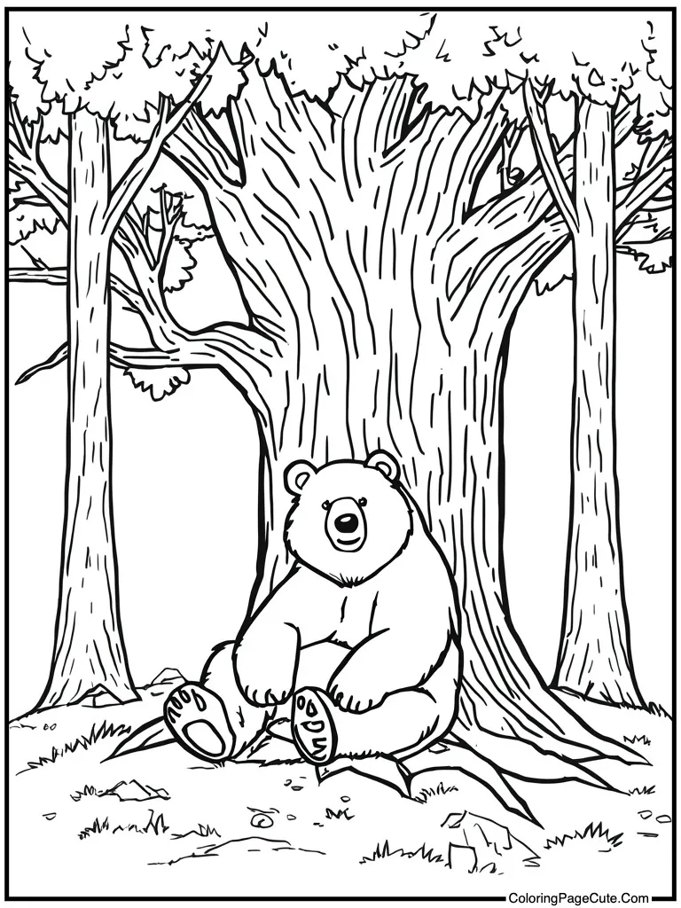 Resting under big oak