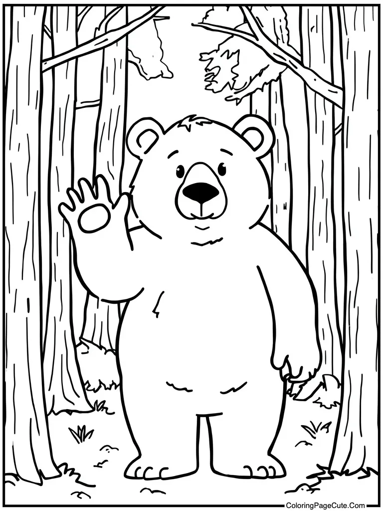 Waving hello furry hand