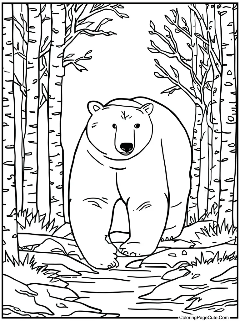 Polar white ice walker