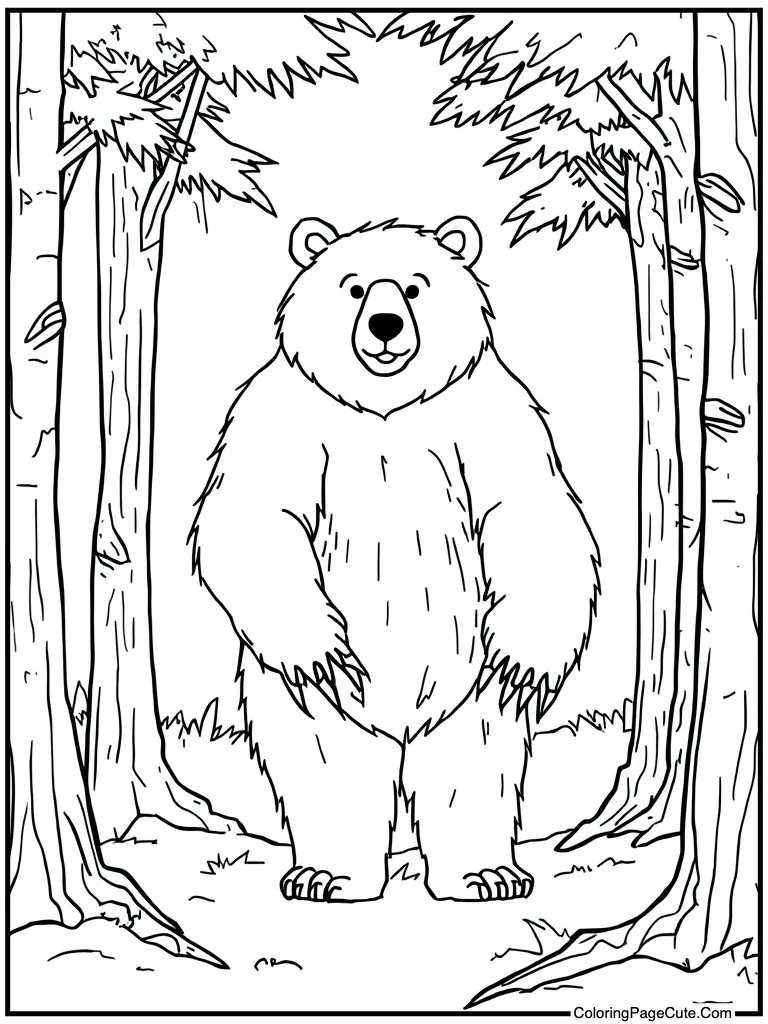 Brown furry woodland giant