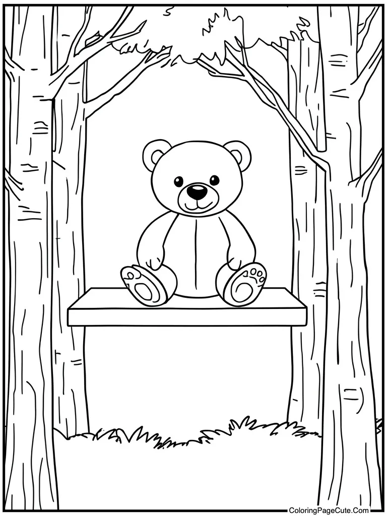 Teddy sitting on shelf