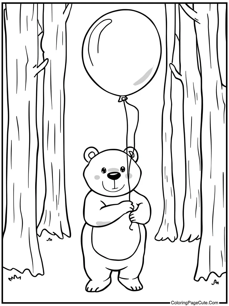 Holding a big balloon