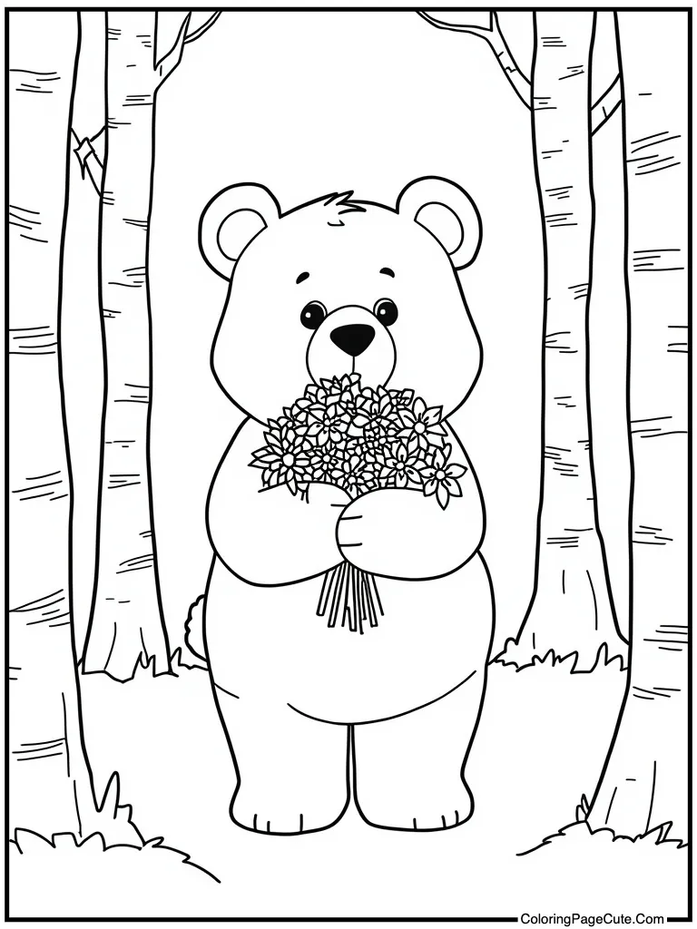 Holding a flower bouquet