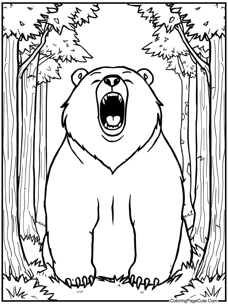 Roaring loud big mouth