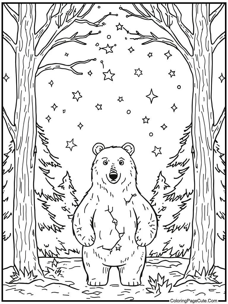 Constellation in night stars