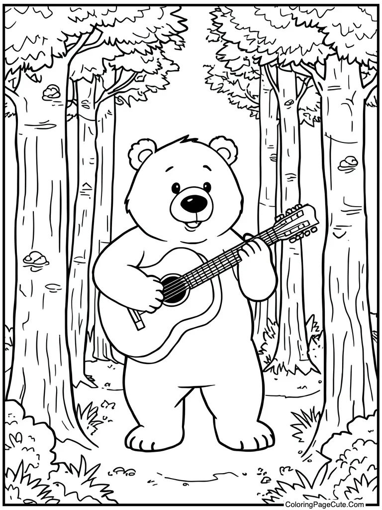 Playing a guitar music