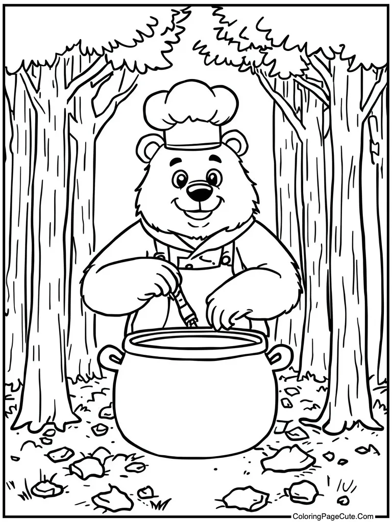 Chef cooking large pot