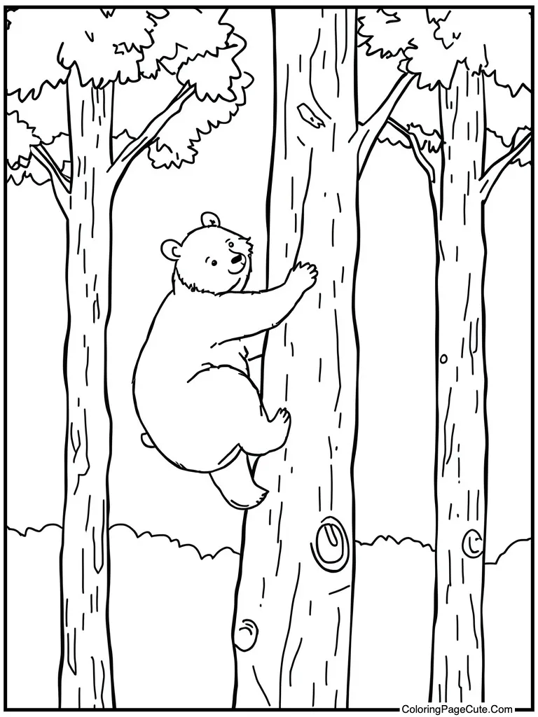 Climbing a tall tree