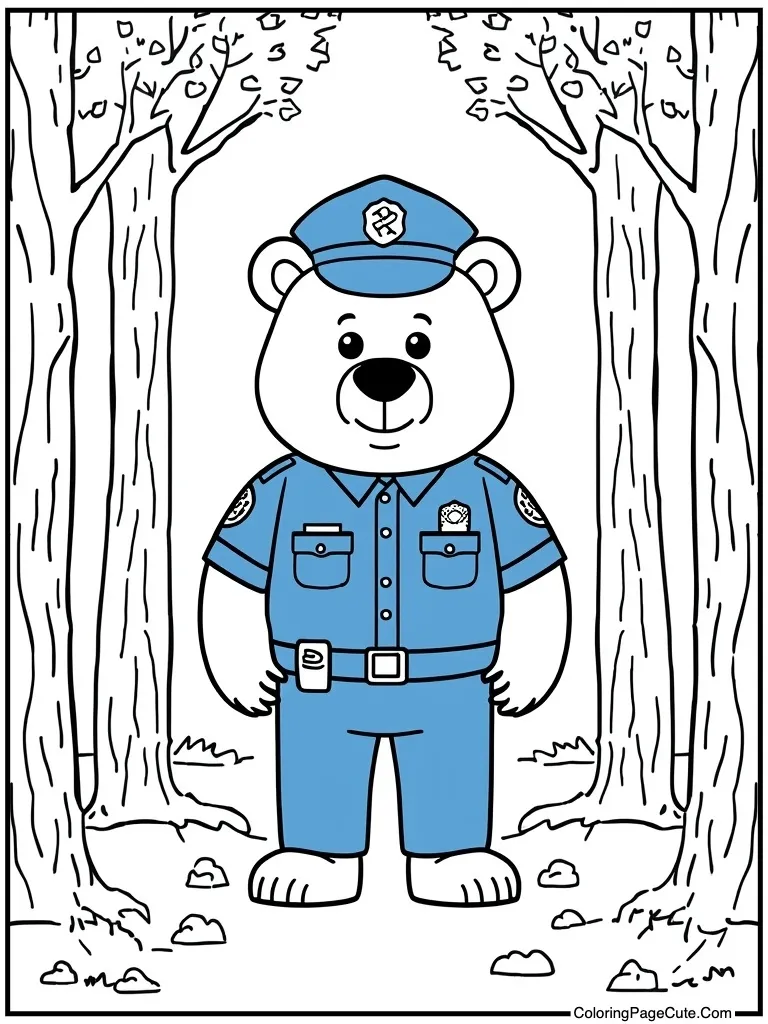 Police officer blue uniform