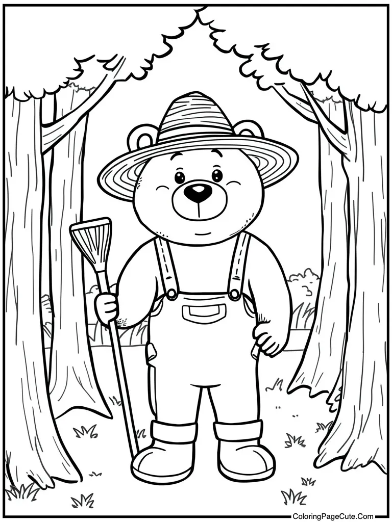 Farmer with straw hat