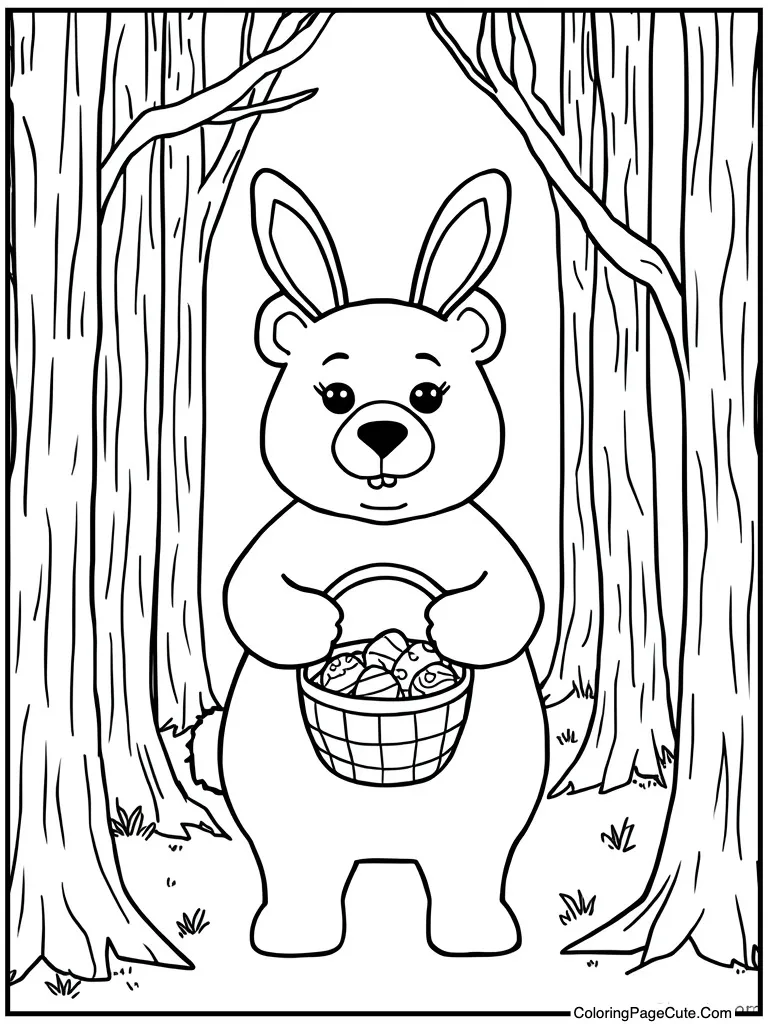 Easter bunny ears basket