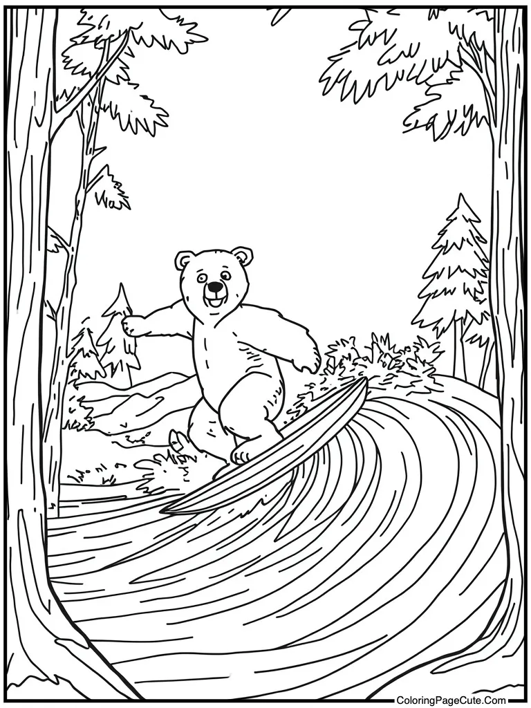 Surfing on ocean wave