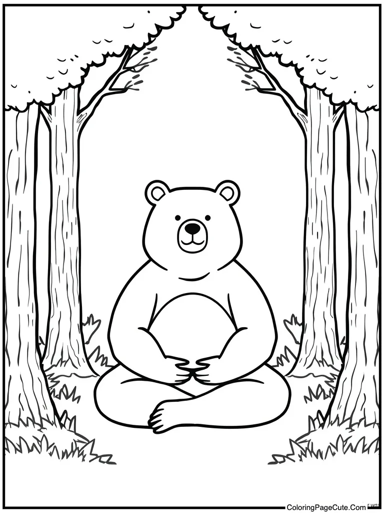 Meditating peacefully in nature