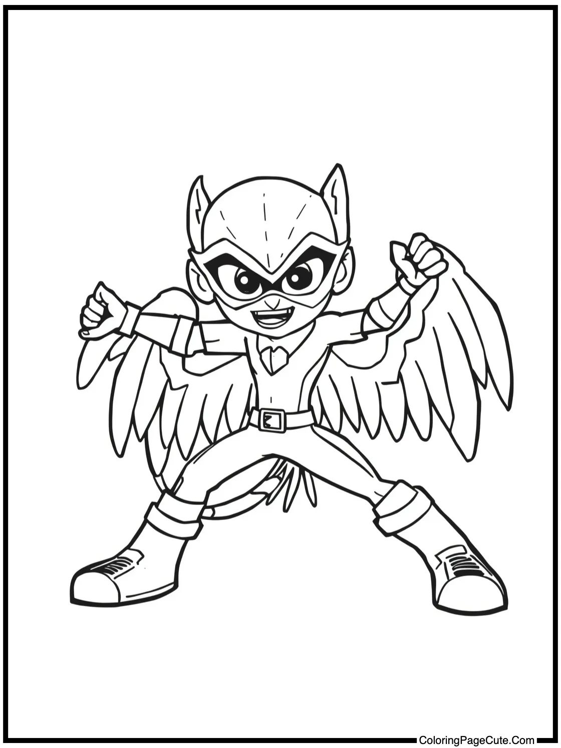 with Kickin Hawk posing