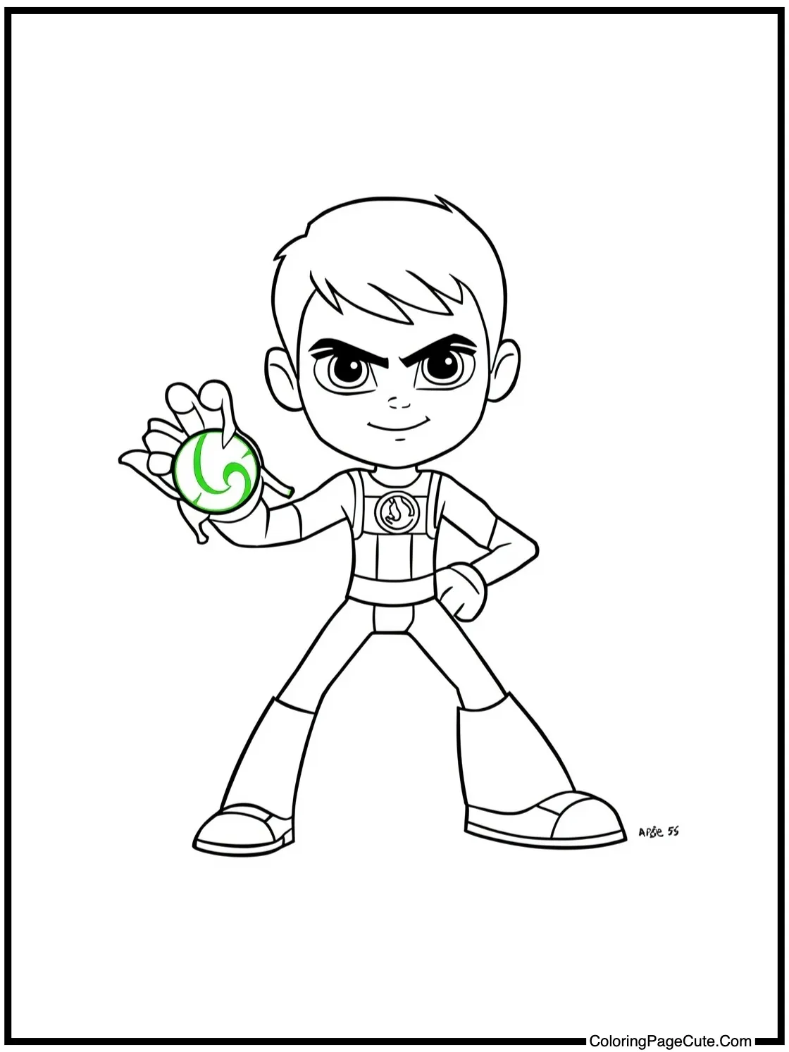 of Ben transforming Omnitrix