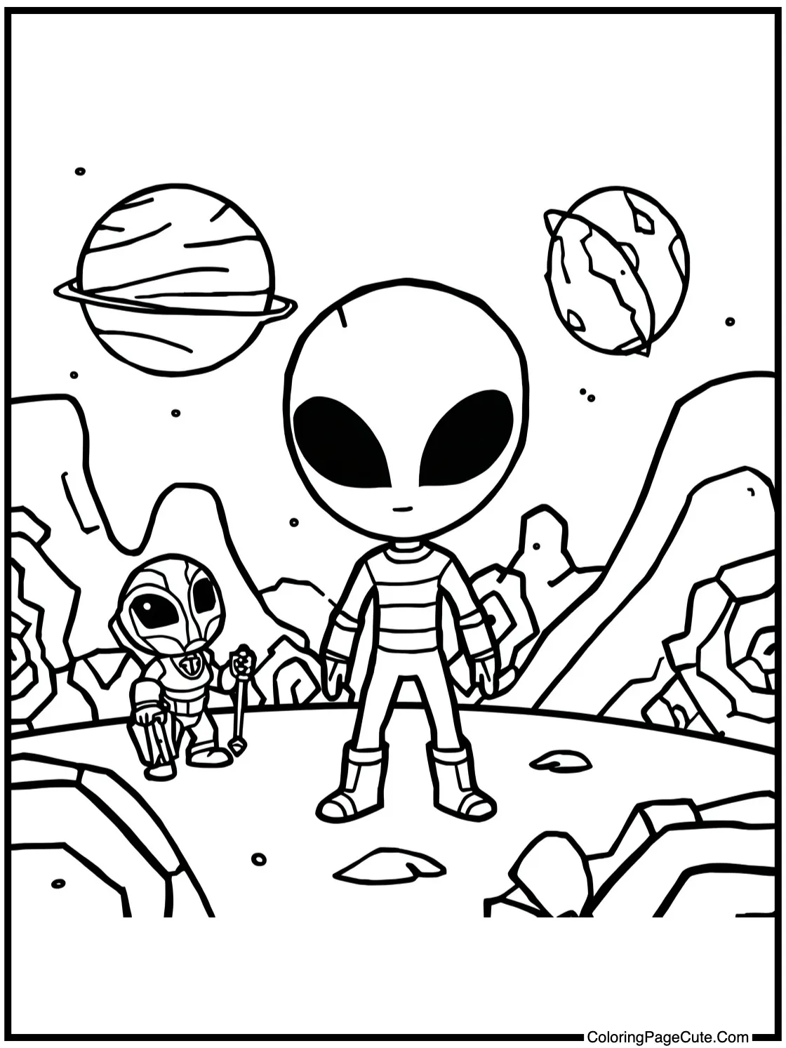 depicting alien planet