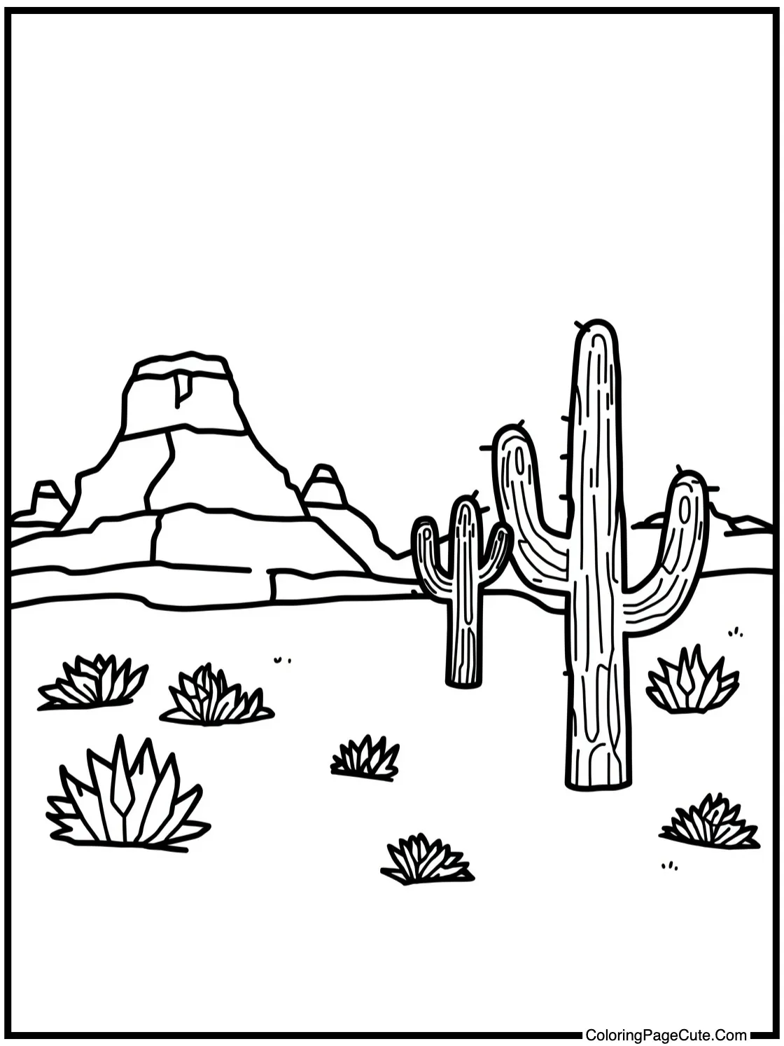 showing desert landscape