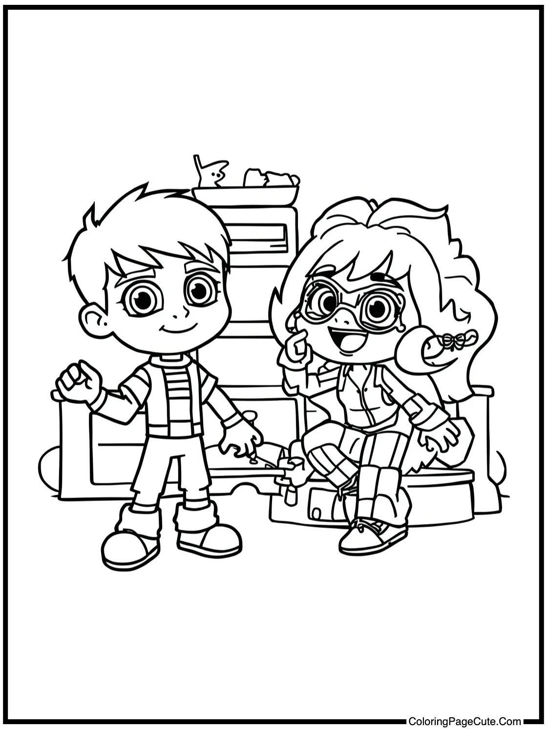 depicting a happy scene