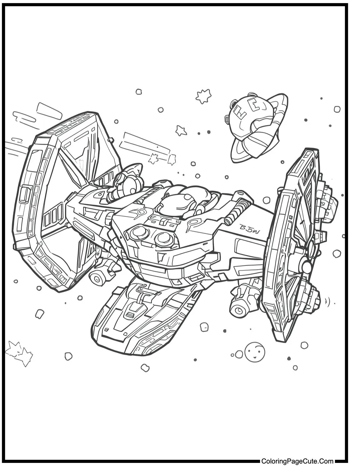 showing a space station