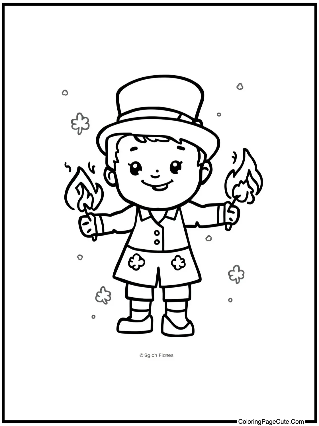 Leopold igniting flames