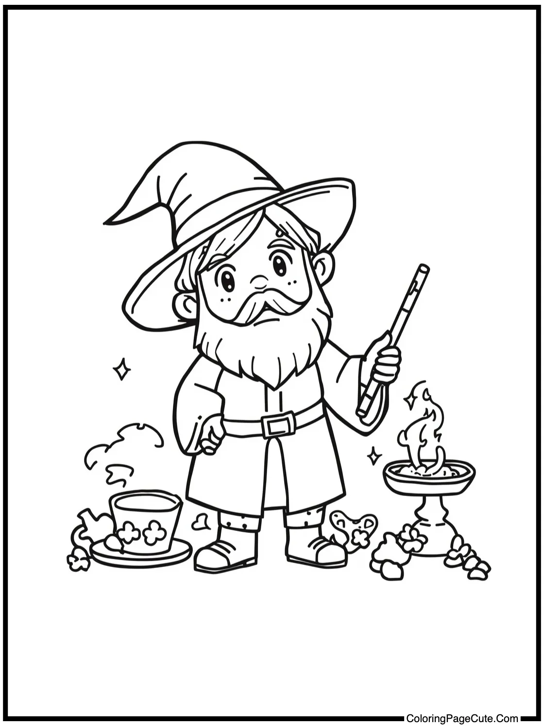 Julius researching spells