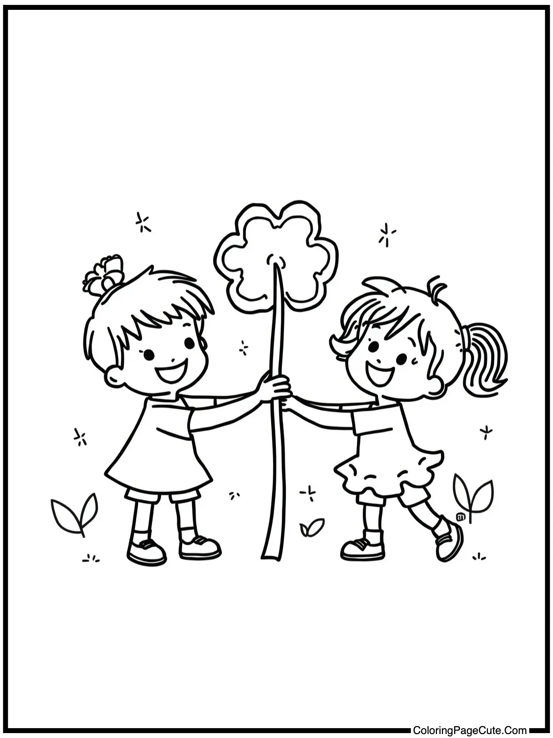 children playing happily