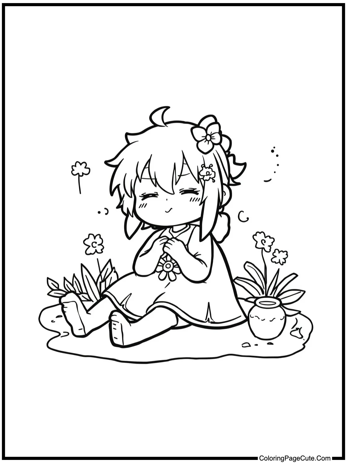 Yami relaxing calmly