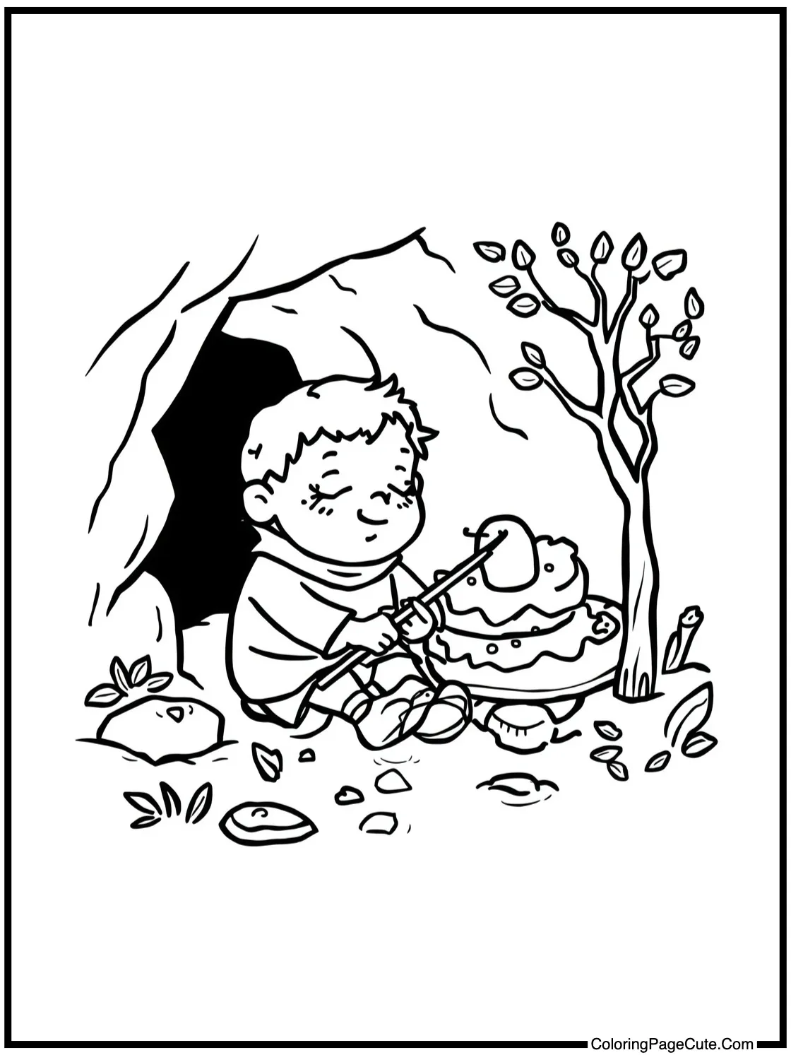 Leopold exploring caves