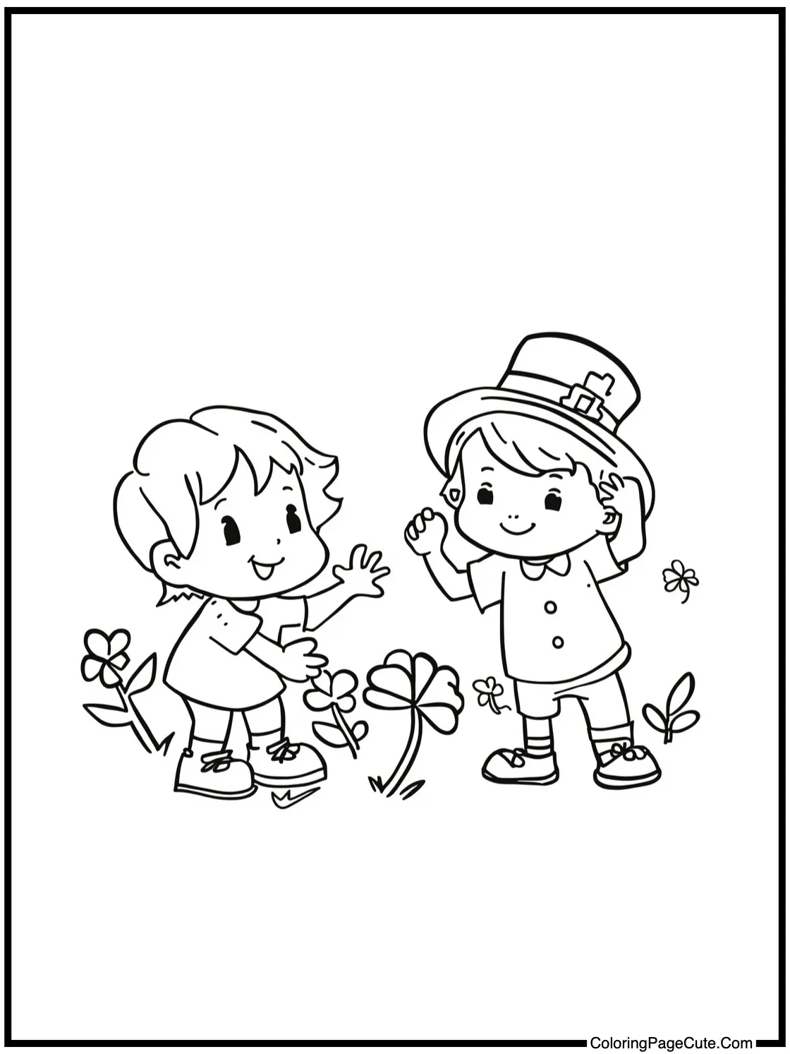 children playing tag