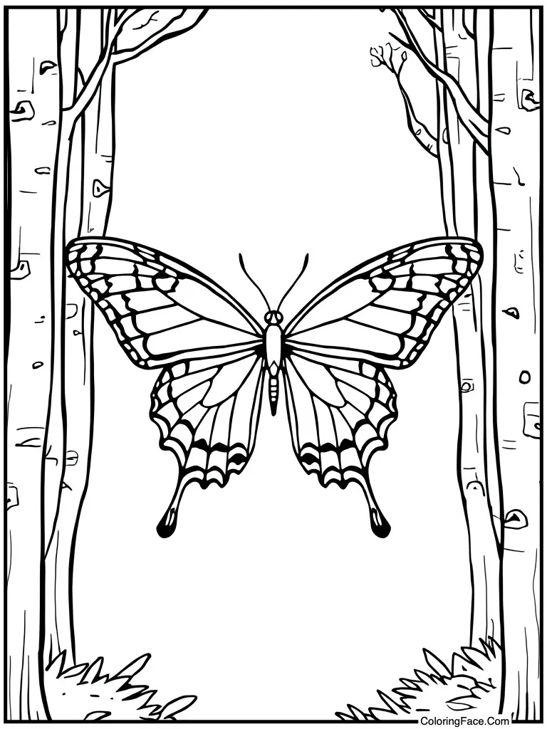 Swallowtail with long tails