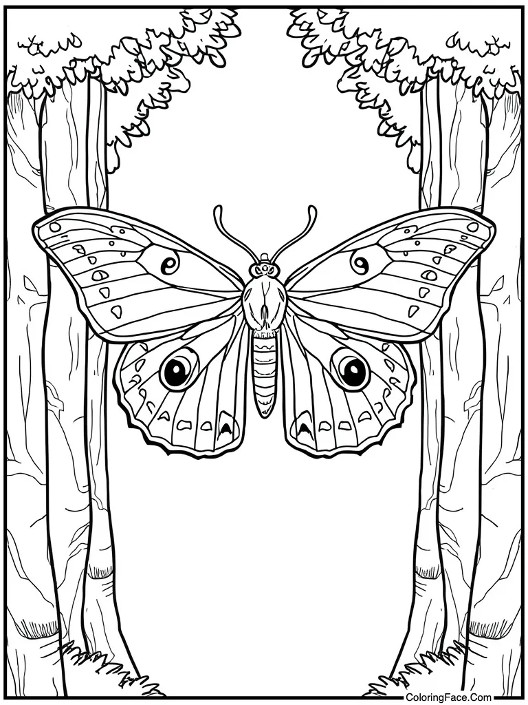 Large atlas moth creature