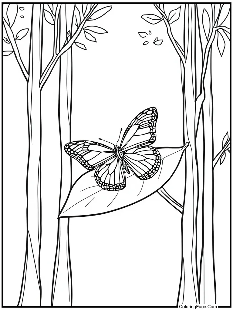 Resting on green leaf