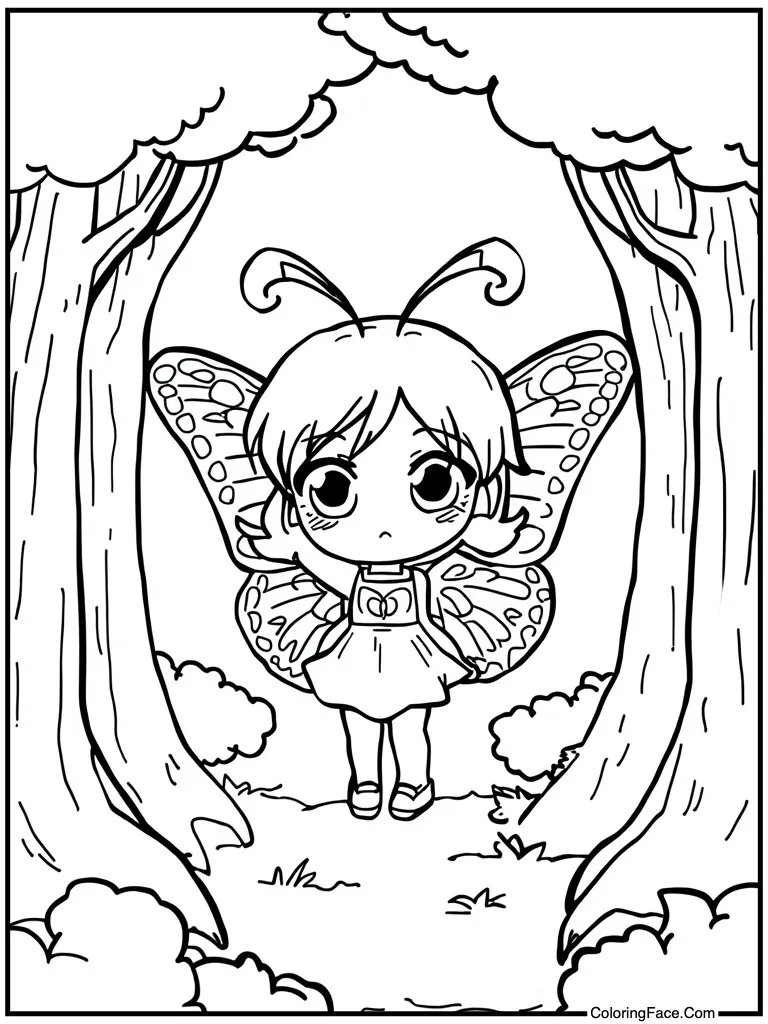 Chibi winged friend posing