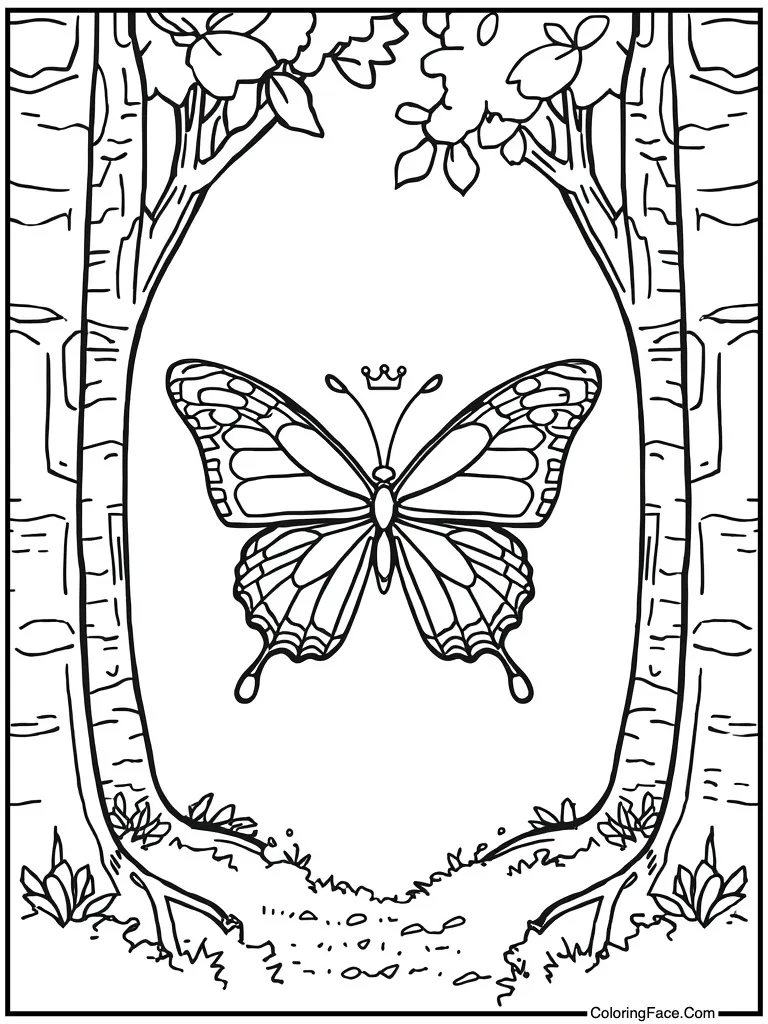 Wearing a small crown