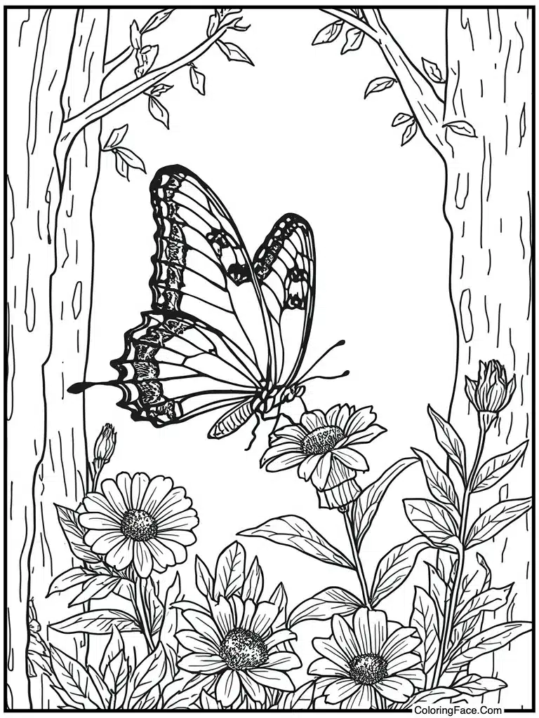 Drinking sweet flower nectar