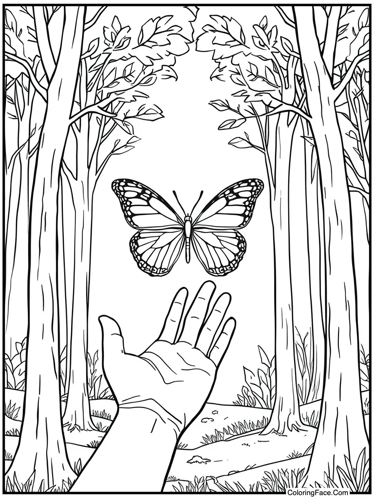 Landing on human hand