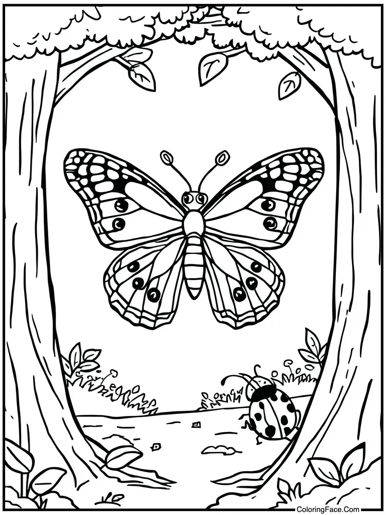 With a ladybug friend