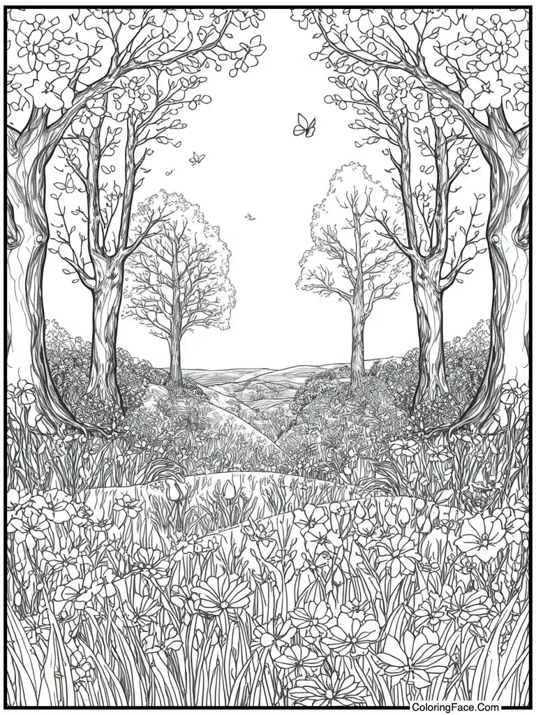 Meadow full of blooms