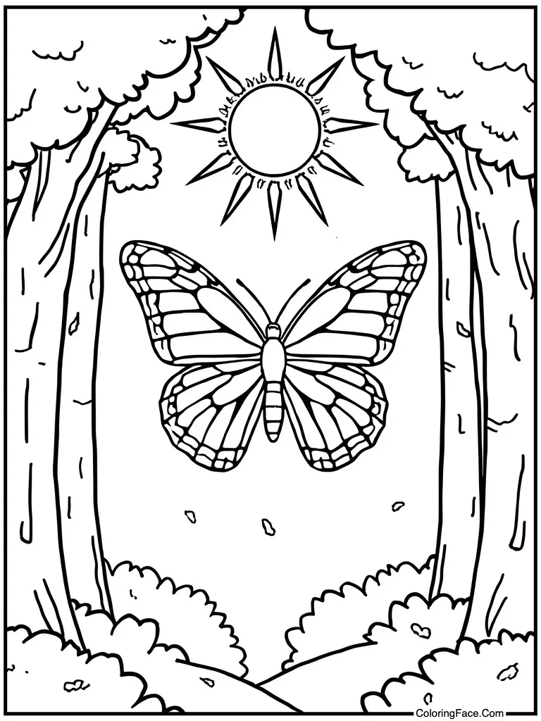 Sun shining bright above