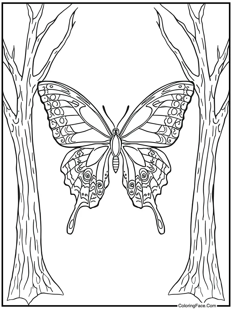 Swirling spiral wing art