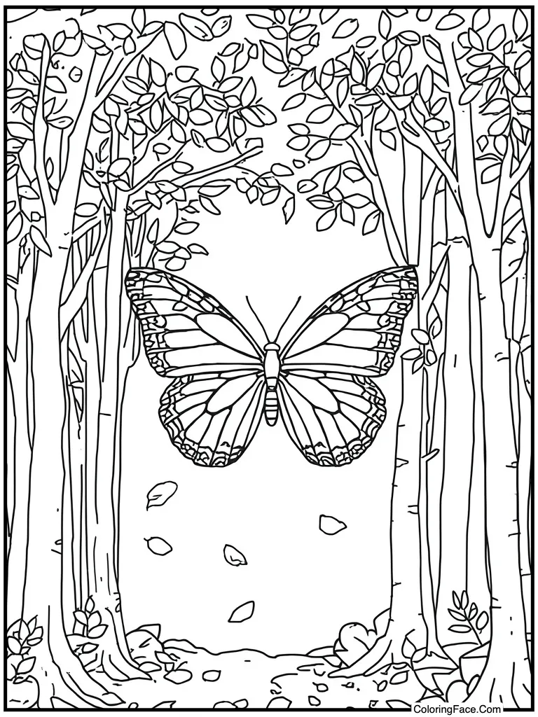 Autumn leaves migration time